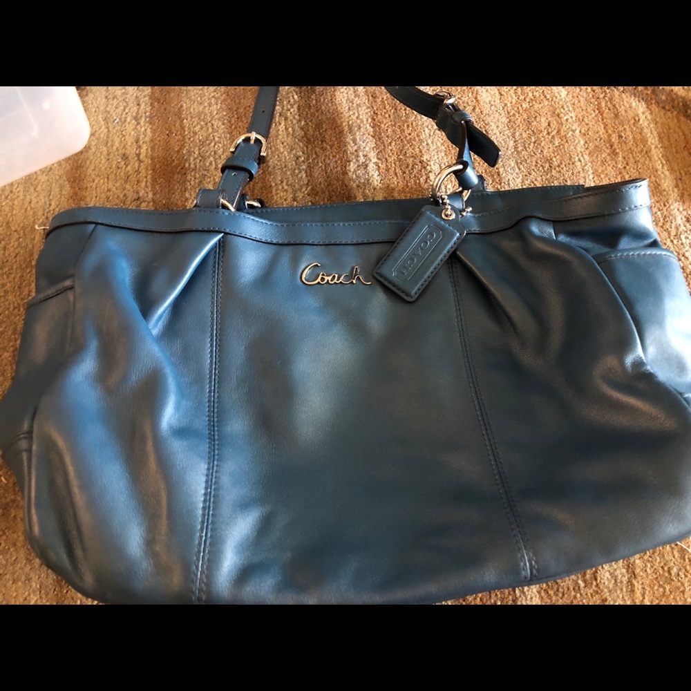 slate blue coach bag